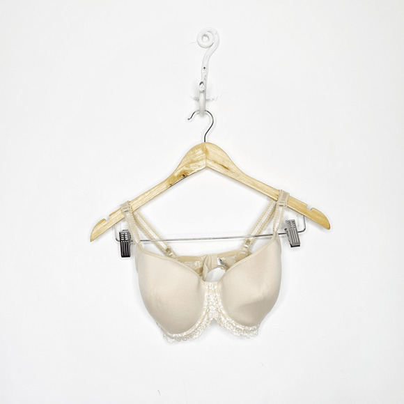 WACOAL Embrace Lace T-Shirt Bra Sand ivory underwire seamless 853191 womens 32DD - Picture 1 of 6